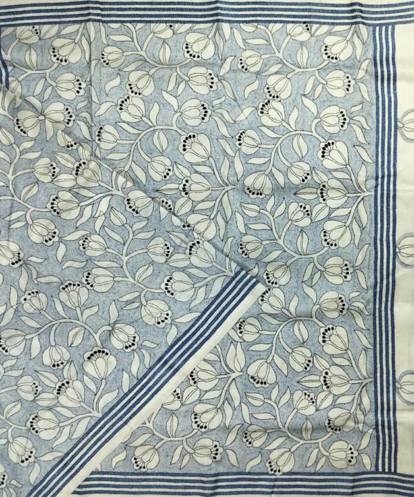 KANTHA EMBROIDERED KATAN SILK SAREE