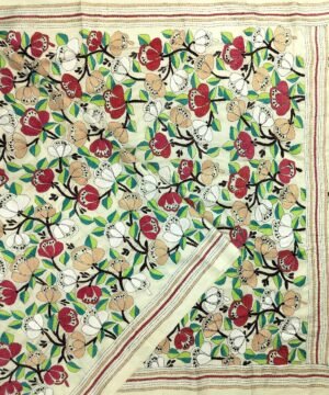 KANTHA EMBROIDERED TUSSAR SAREE