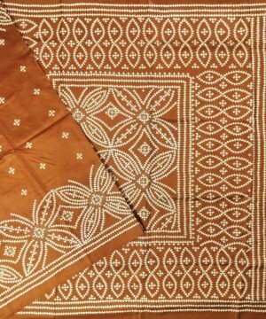 KATHIAWAD EMBROIDERED KATAN SILK SAREE