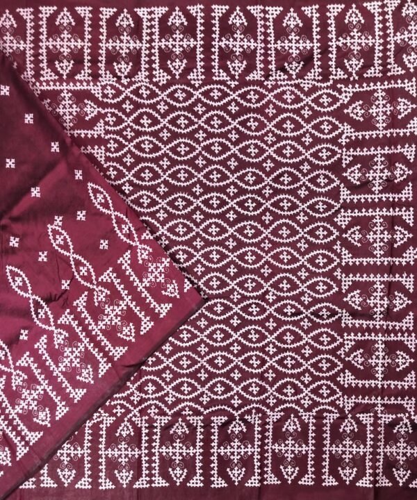 KATHIAWAD EMBROIDERED KATAN SILK SAREE