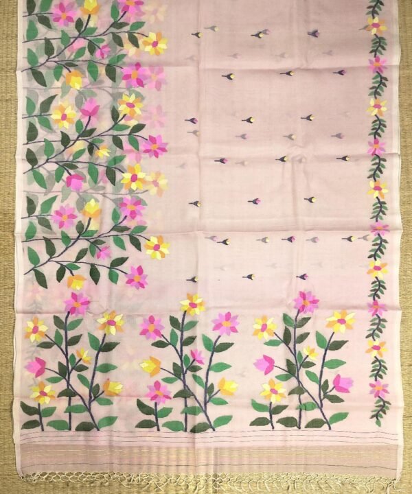 JAMDANI HANDLOOM SILK SAREE - Image 2
