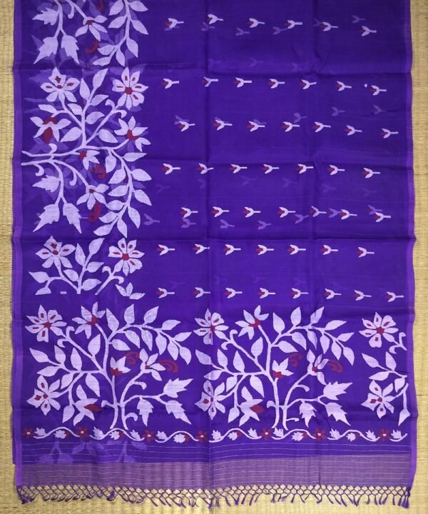 JAMDANI HANDLOOM SILK SAREE - Image 2