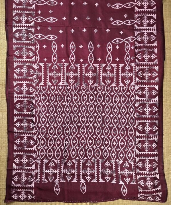 KATHIAWAD EMBROIDERED KATAN SILK SAREE - Image 2