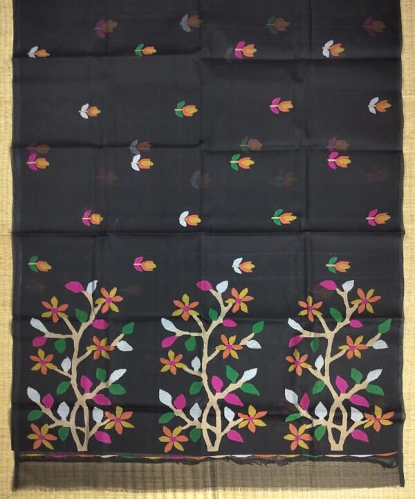 JAMDANI HANDLOOM SILK SAREE - Image 2