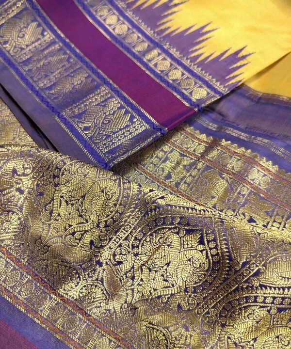 KORVAI KANJEEVARAM HANDLOOM SILK SAREE - Image 3