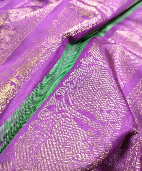 KORVAI KANJEEVARAM HANDLOOM SILK SAREE - Image 3