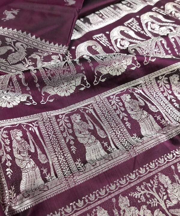 BALUCHARI HANDLOOM SILK SAREE - Image 3