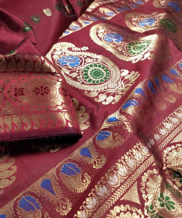BALUCHARI HANDLOOM SILK SAREE - Image 3
