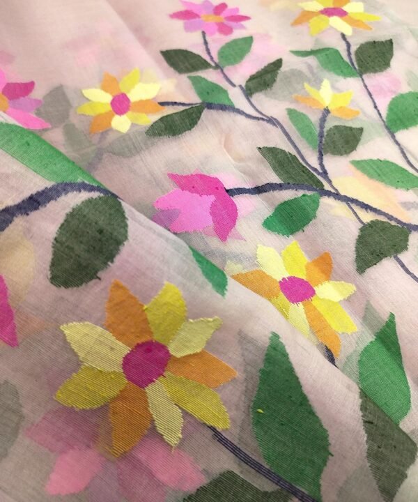 JAMDANI HANDLOOM SILK SAREE - Image 3