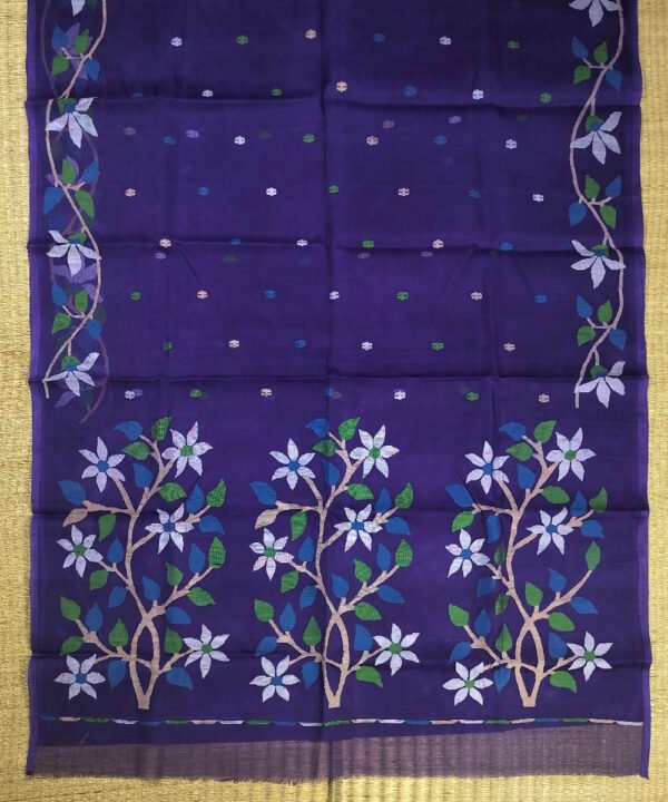 JAMDANI HANDLOOM SILK SAREE - Image 2