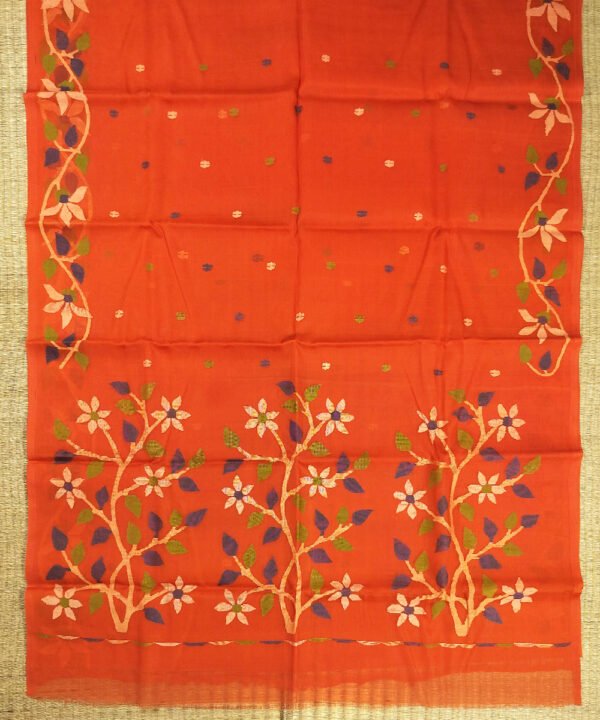 JAMDANI HANDLOOM SILK SAREE - Image 2