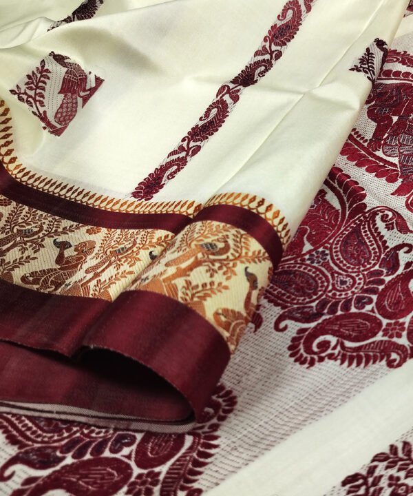 GARAD HANDLOOM SILK SAREE - Image 3