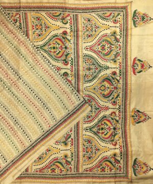 KANTHA EMBROIDERED KATAN SILK SAREE