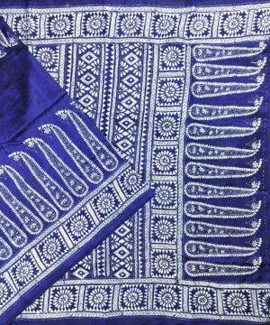 KANTHA EMBROIDERED KATAN SILK SAREE
