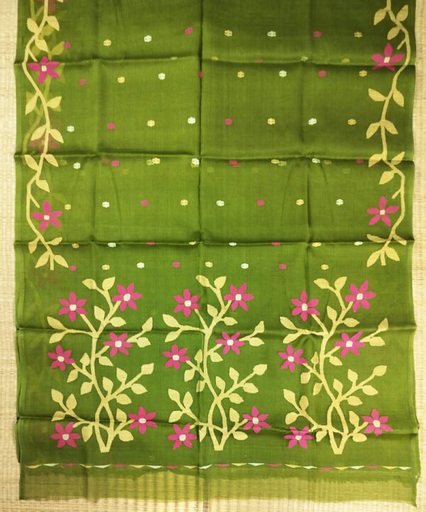 JAMDANI HANDLOOM SILK SAREE - Image 2