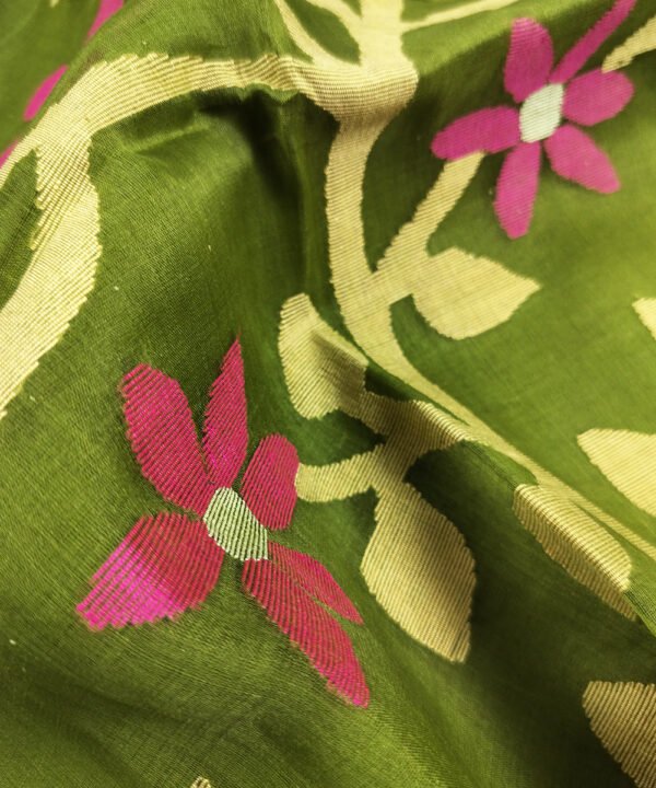 JAMDANI HANDLOOM SILK SAREE - Image 3