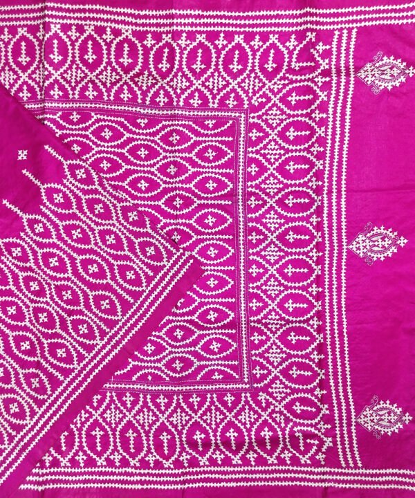 KATHIWAD EMBROIDERED KATAN SILK SAREE