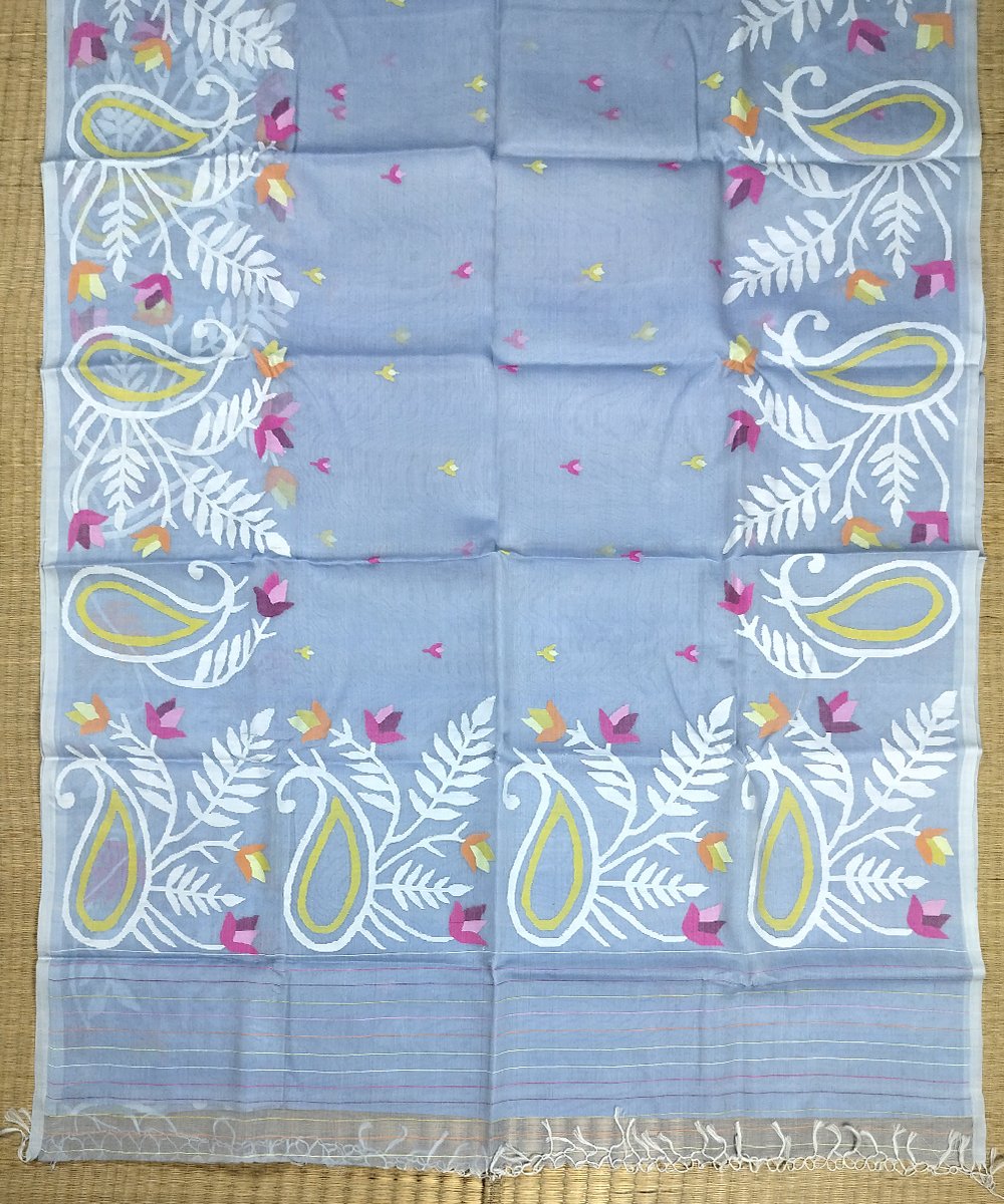 JAMDANI HANDLOOM SILK SAREE - Image 2