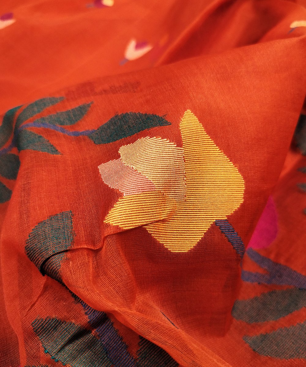 JAMDANI HANDLOOM SILK SAREE - Image 3