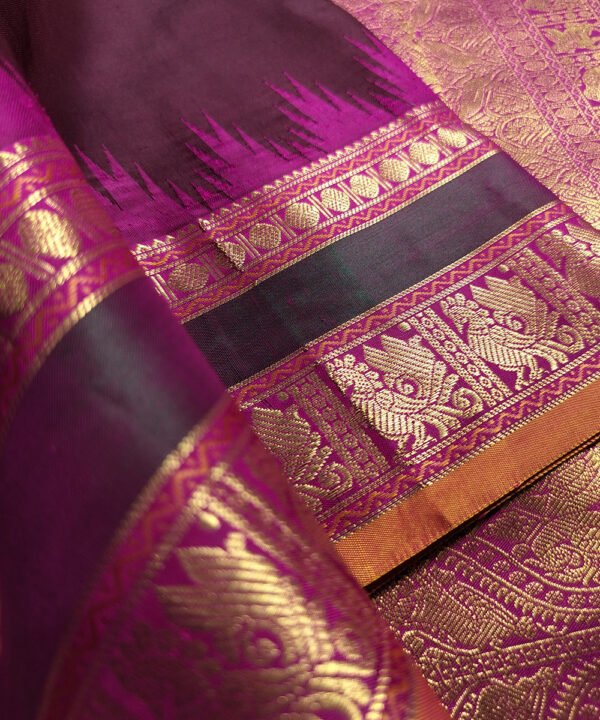 KORVAI KANJEEVARAM HANDLOOM SILK SAREE - Image 3