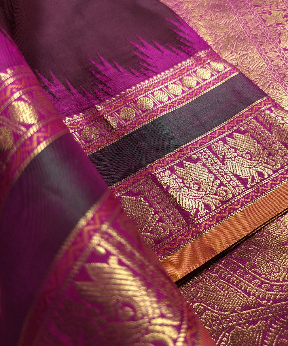 KORVAI KANJEEVARAM HANDLOOM SILK SAREE - Image 3