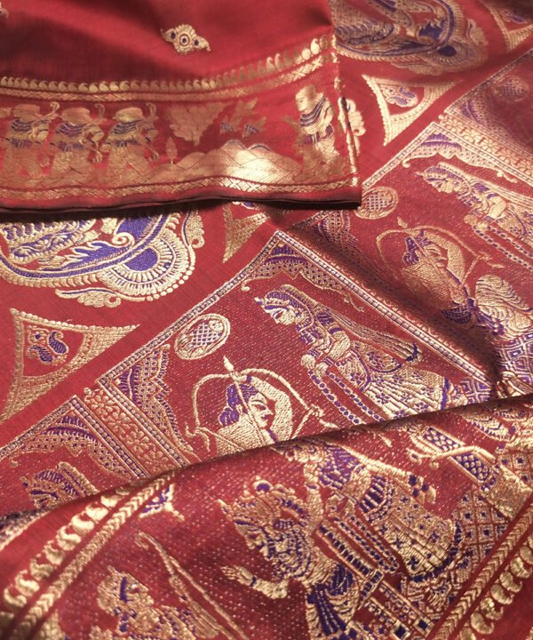 BALUCHARI HANDLOOM SILK SAREE - Image 3