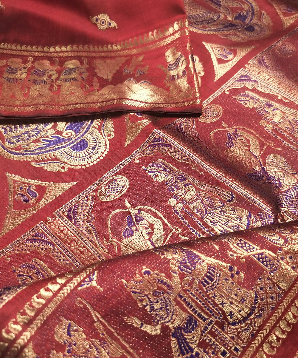 BALUCHARI HANDLOOM SILK SAREE - Image 3
