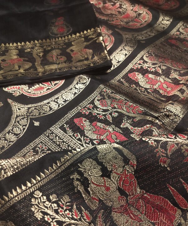 BALUCHARI HANDLOOM SILK SAREE - Image 3