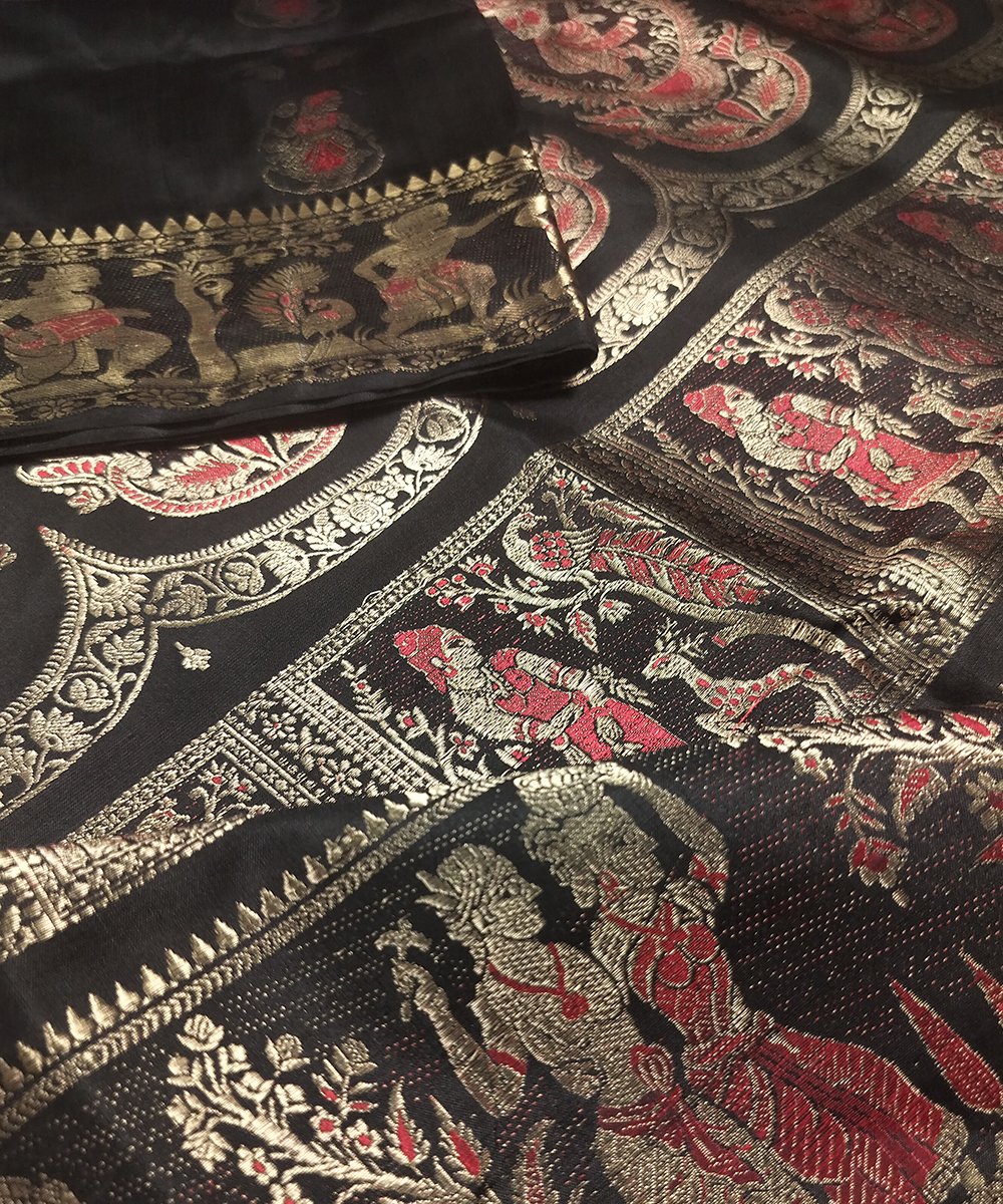 BALUCHARI HANDLOOM SILK SAREE - Image 3
