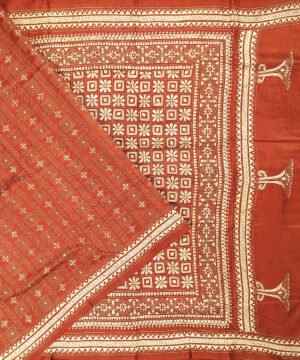 KANTHA EMBROIDERED KATAN SILK SAREE