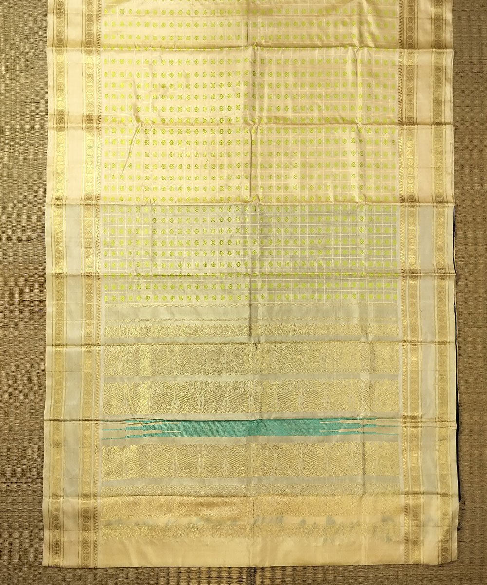 KORVAI HAZAR BUTTA KANJEEVARAM HANDLOOM SILK SAREE - Image 2