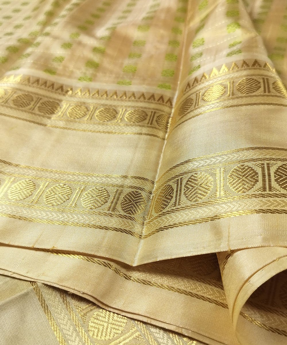 KORVAI HAZAR BUTTA KANJEEVARAM HANDLOOM SILK SAREE - Image 3