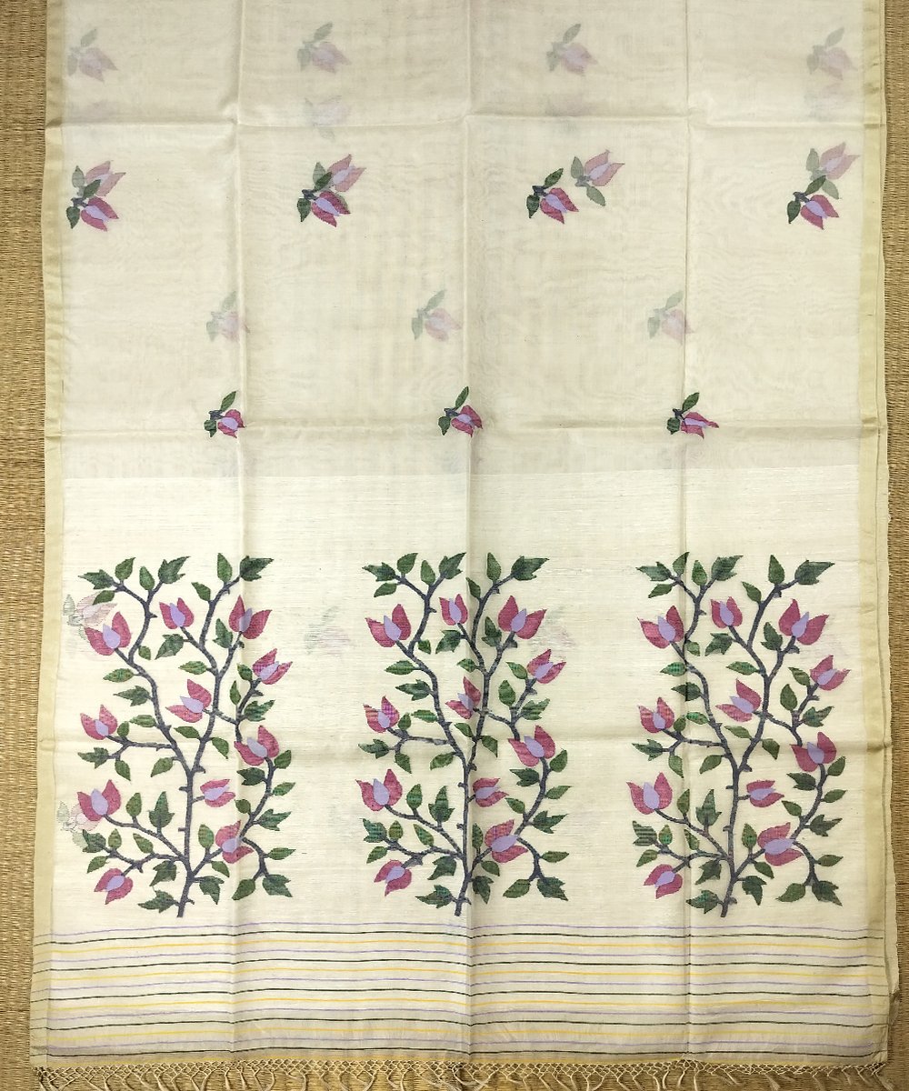JAMDANI HANDLOOM SILK SAREE - Image 2