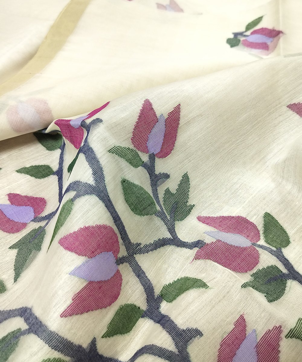 JAMDANI HANDLOOM SILK SAREE - Image 3