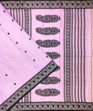 NATURAL DYED 150 COUNT MUSLIN TANGAIL HANDLOOM SAREE