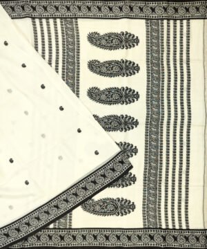 NATURAL DYED 150 COUNT MUSLIN TANGAIL HANDLOOM SAREE