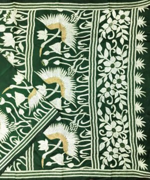 KANTHA EMBROIDERED KATAN SILK SAREE