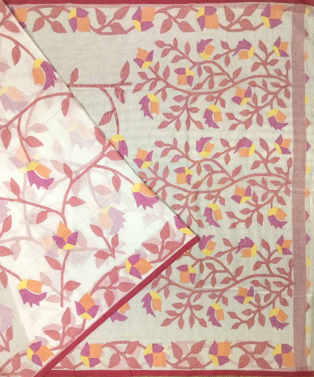200 COUNT MUSLIN JAMDANI HANDLOOM SAREE