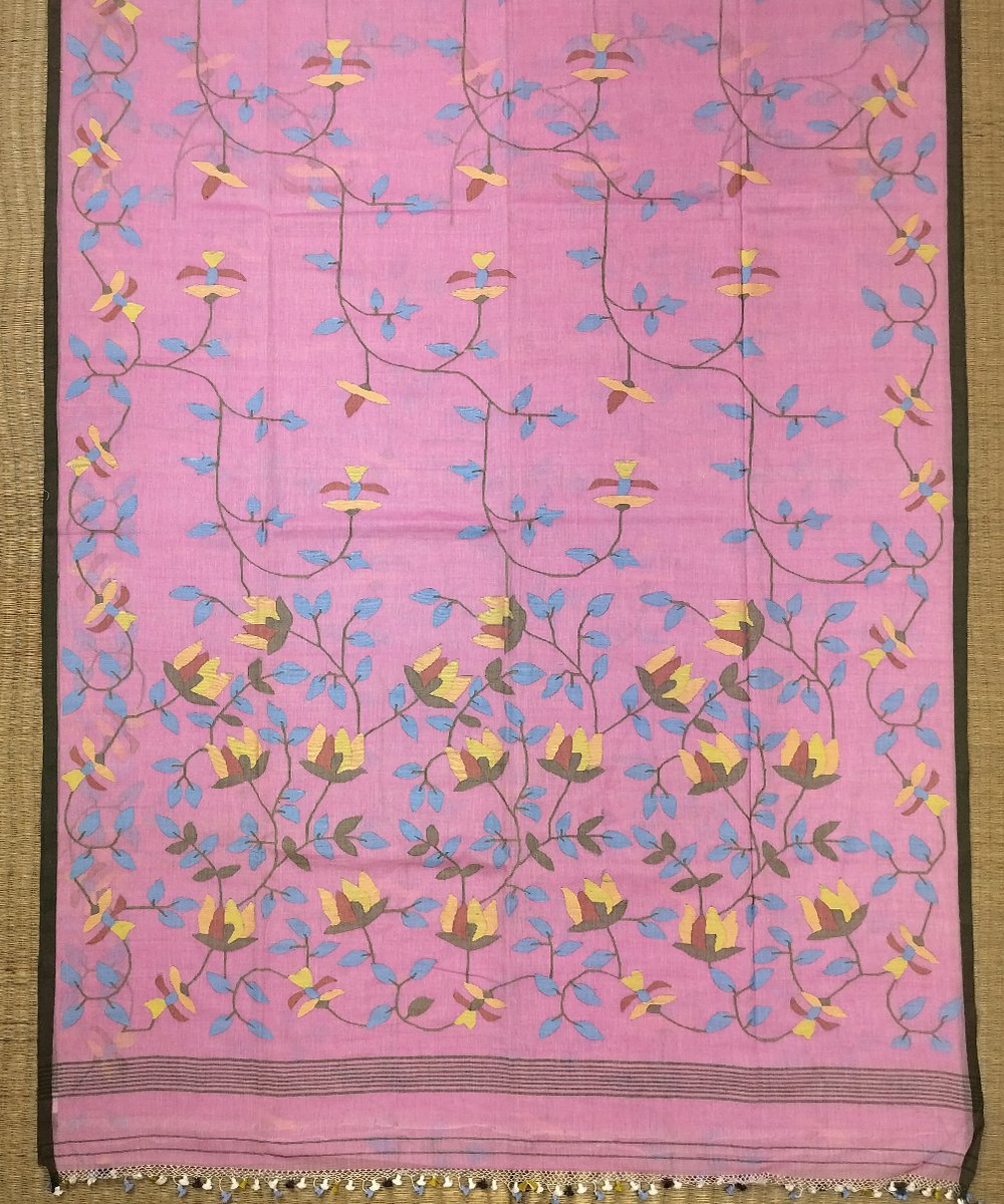200 COUNT MUSLIN JAMDANI HANDLOOM SAREE - Image 2