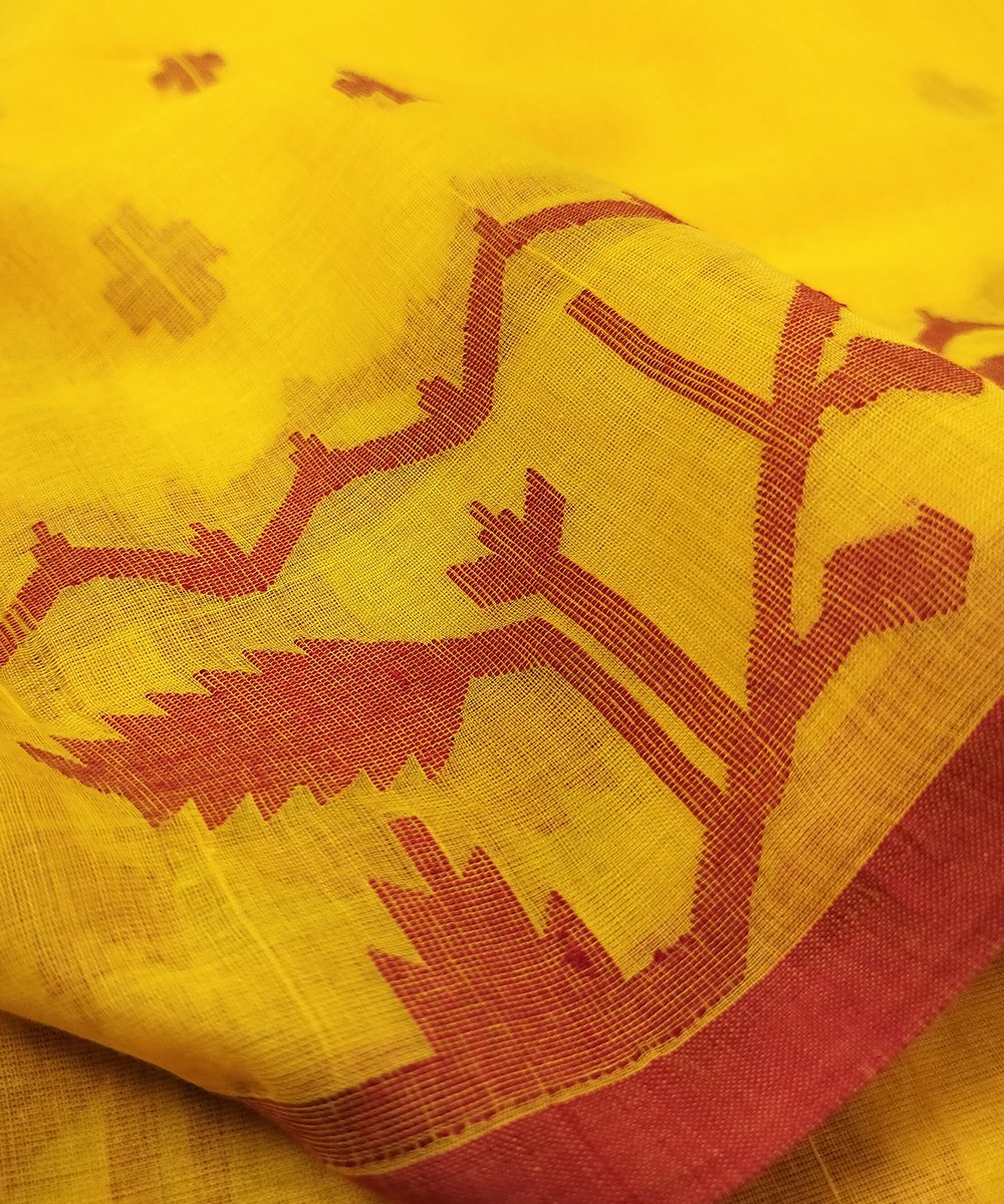 150 COUNT MUSLIN DHAKAI JAMDANI HANDLOOM SAREE - Image 3
