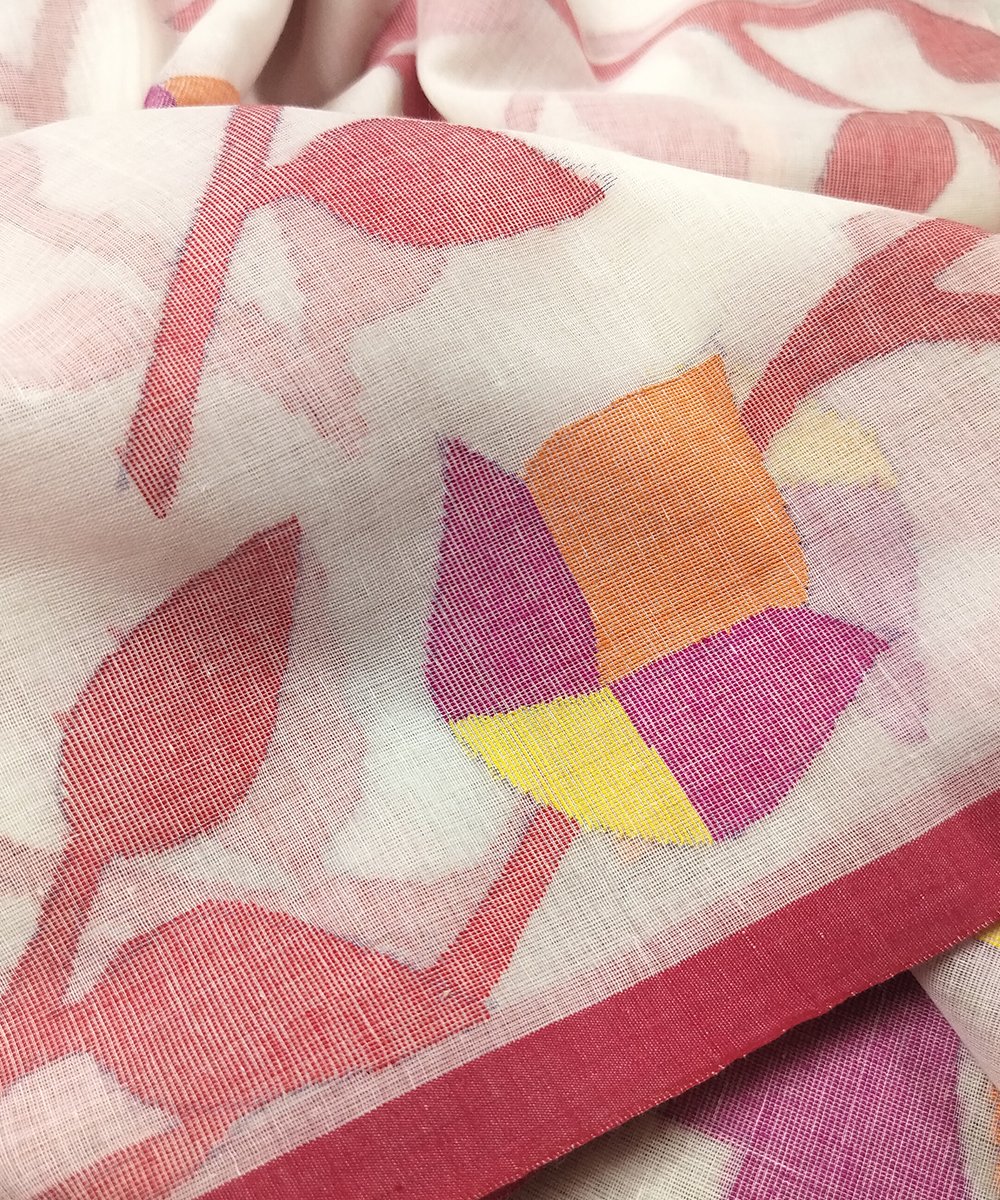200 COUNT MUSLIN JAMDANI HANDLOOM SAREE - Image 3