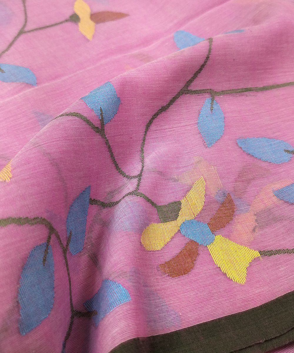 200 COUNT MUSLIN JAMDANI HANDLOOM SAREE - Image 3