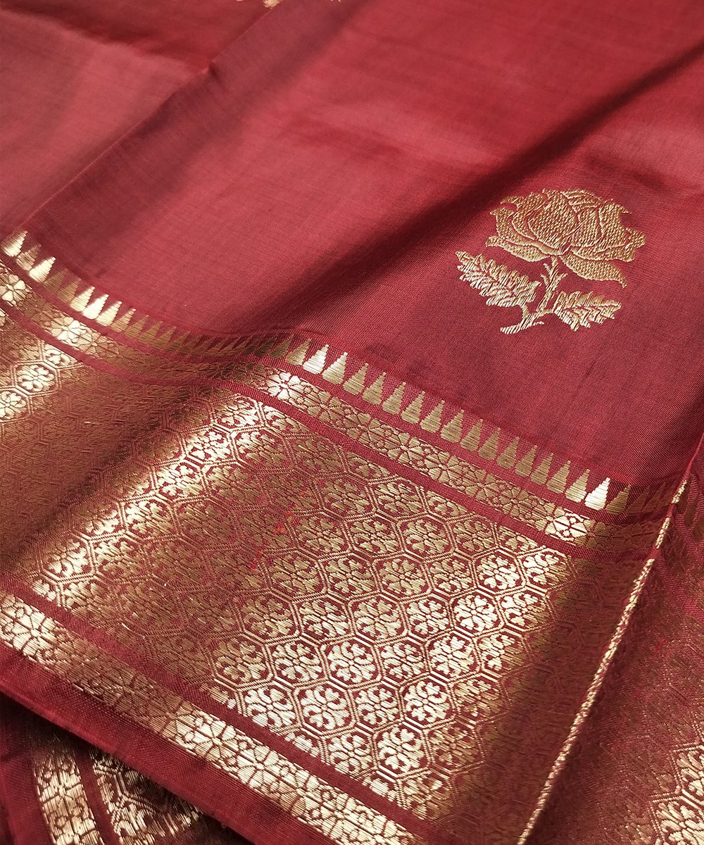 BALUCHARI HANDLOOM SILK SAREE - Image 3