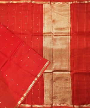 BANARASI HANDLOOM KORA SILK SAREE