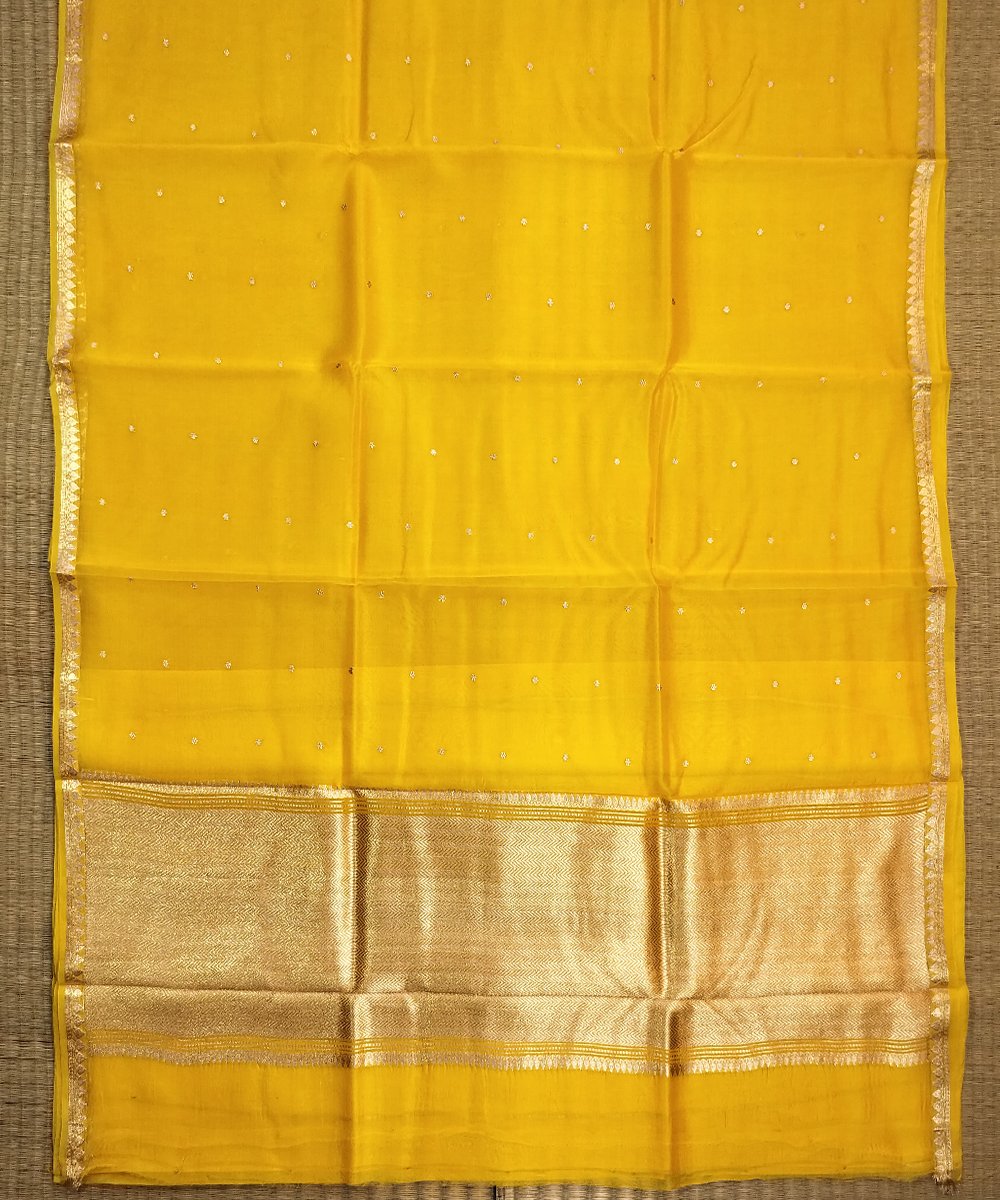 BANARASI HANDLOOM KORA SILK SAREE - Image 2