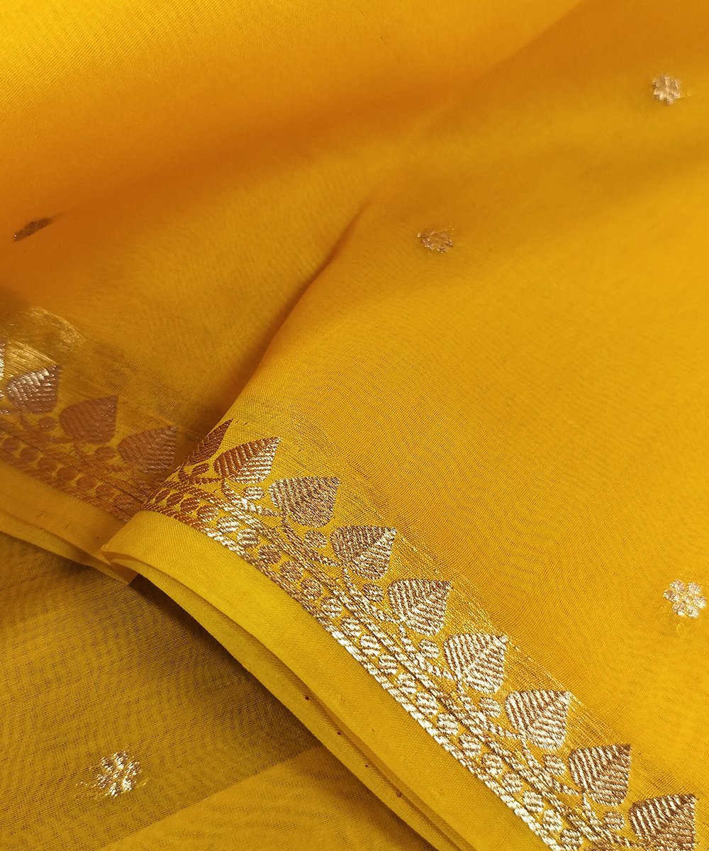 BANARASI HANDLOOM KORA SILK SAREE - Image 3