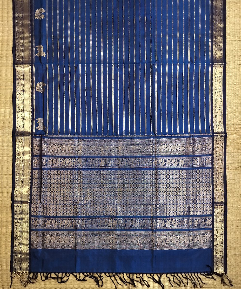 KORVAI VALDERI KANJEEVARAM HANDLOOM SILK COTTON SAREE - Image 2