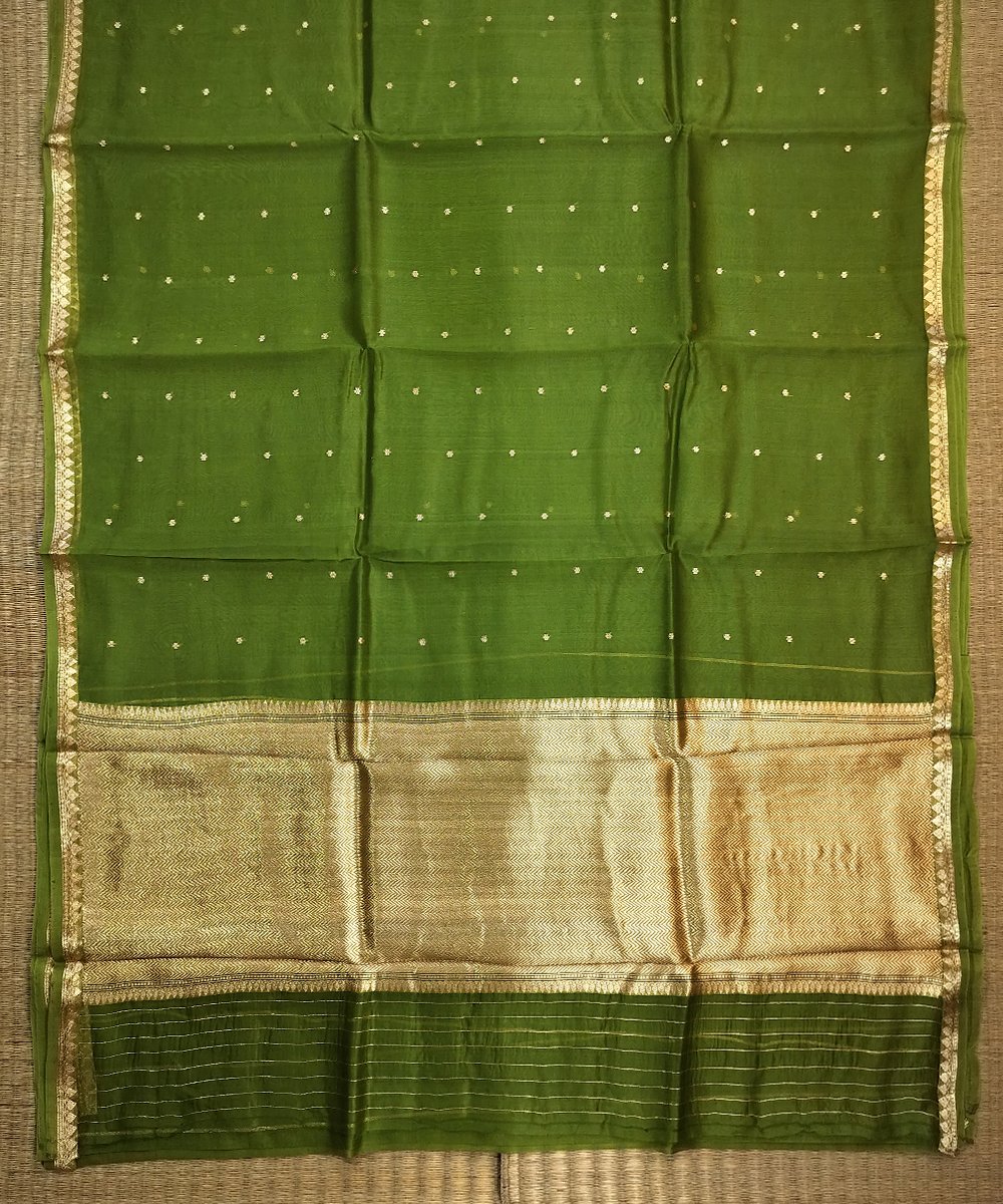 BANARASI HANDLOOM KORA SILK SAREE - Image 2