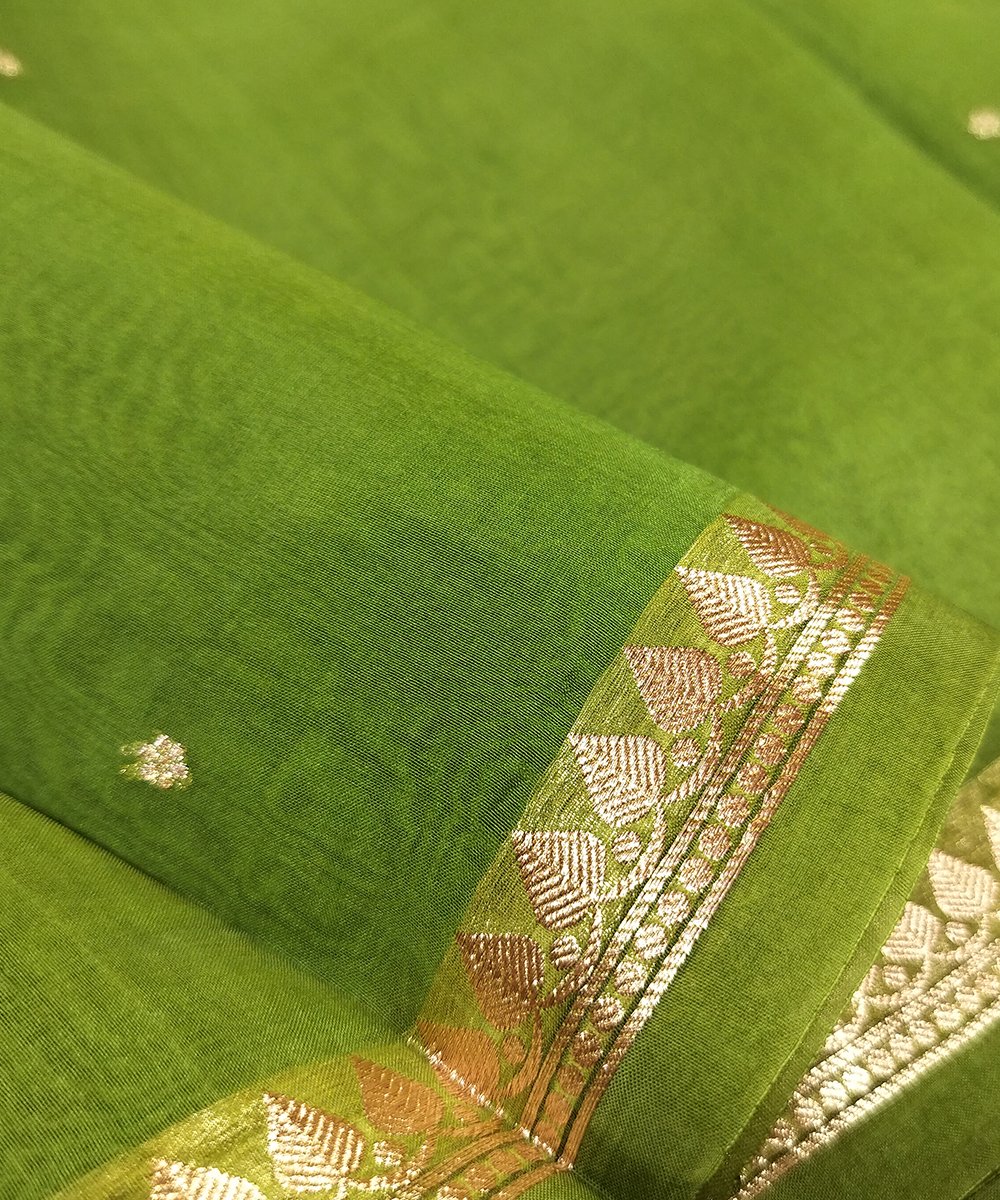 BANARASI HANDLOOM KORA SILK SAREE - Image 3